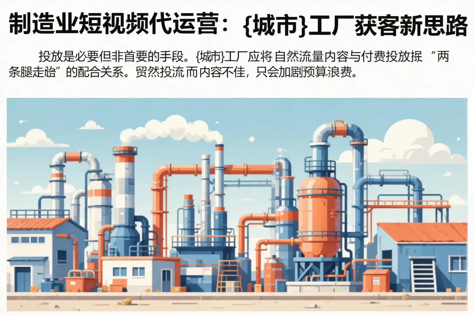 制造业短视频代运营:吉林市工厂获客新思路