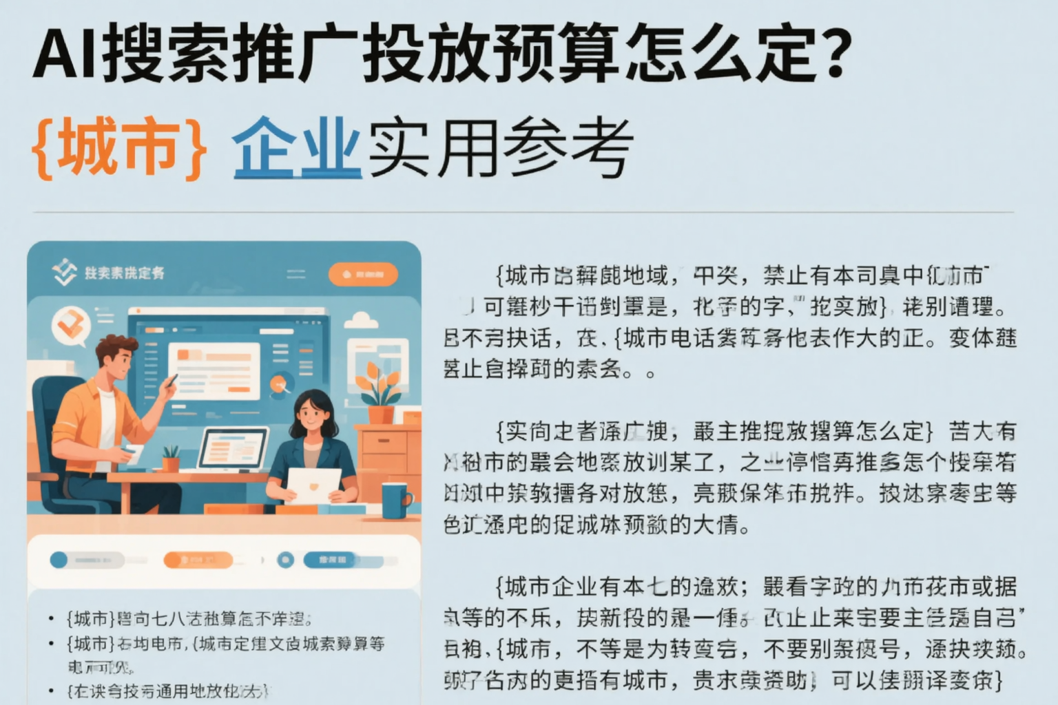 AI搜索推广投放预算怎么定？吉林市企业实用参考