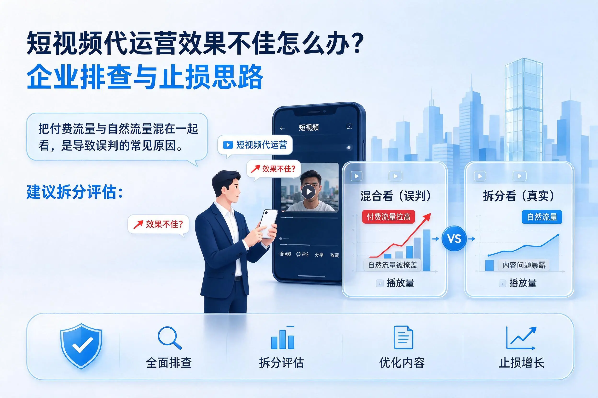 短视频代运营效果不佳怎么办?吉林市企业排查与止损思路