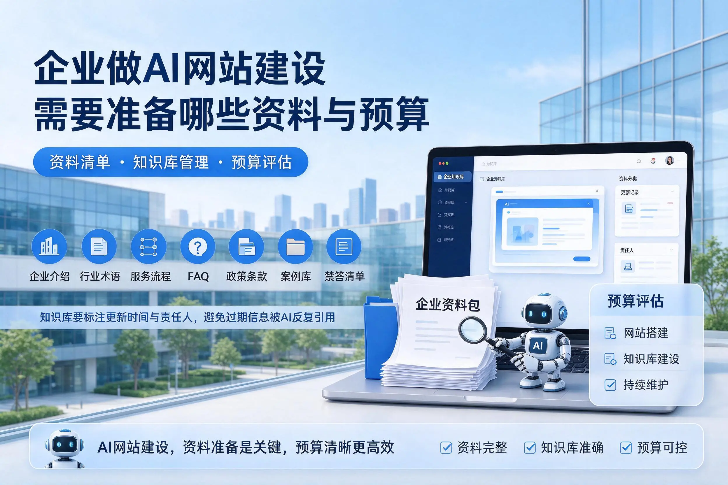 吉林市企业做AI网站建设需要准备哪些资料与预算