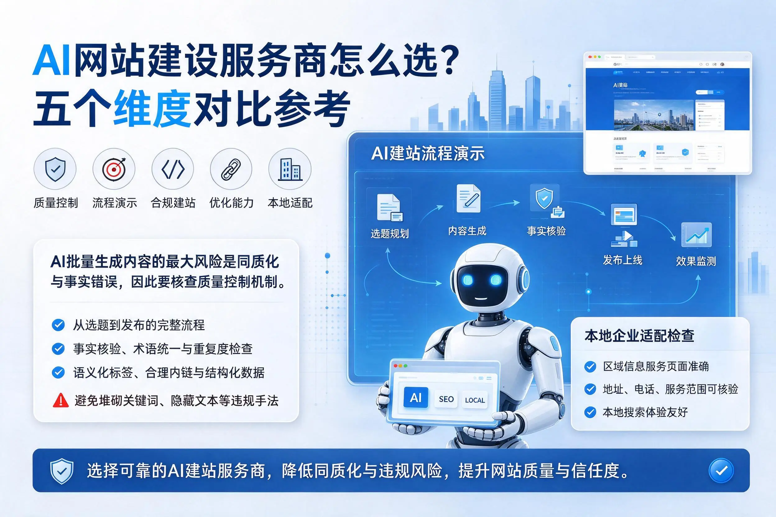 吉林市AI网站建设服务商怎么选？五个维度对比参考