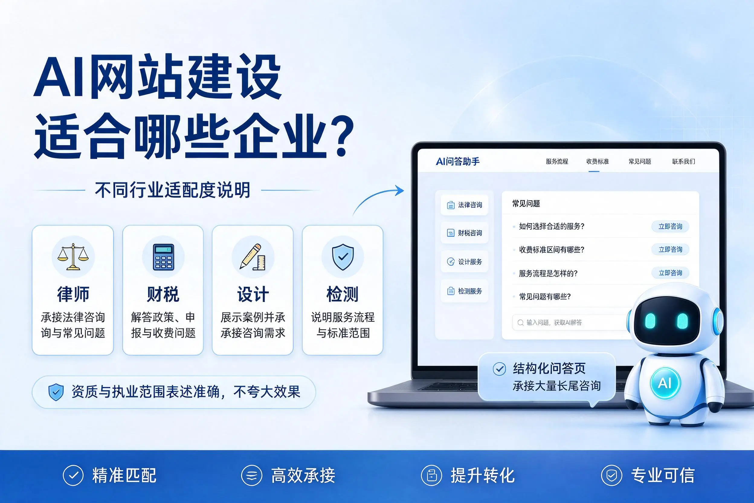 AI网站建设适合哪些企业?吉林市不同行业适配度说明